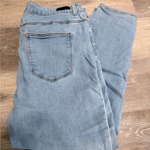 Blue Skinny Jeans with Faded Casual Look